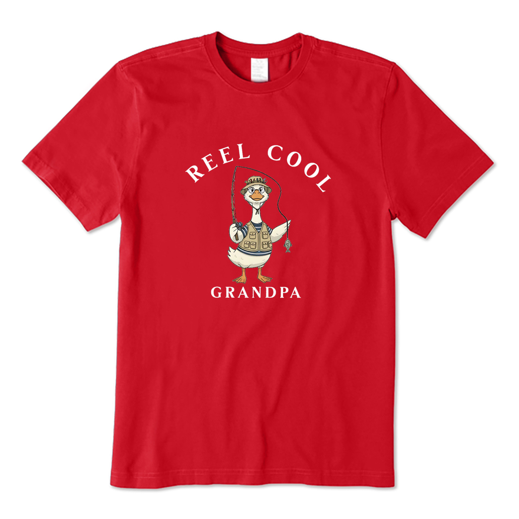 Reel Cool Grandpa Duck Fishing T-shirt