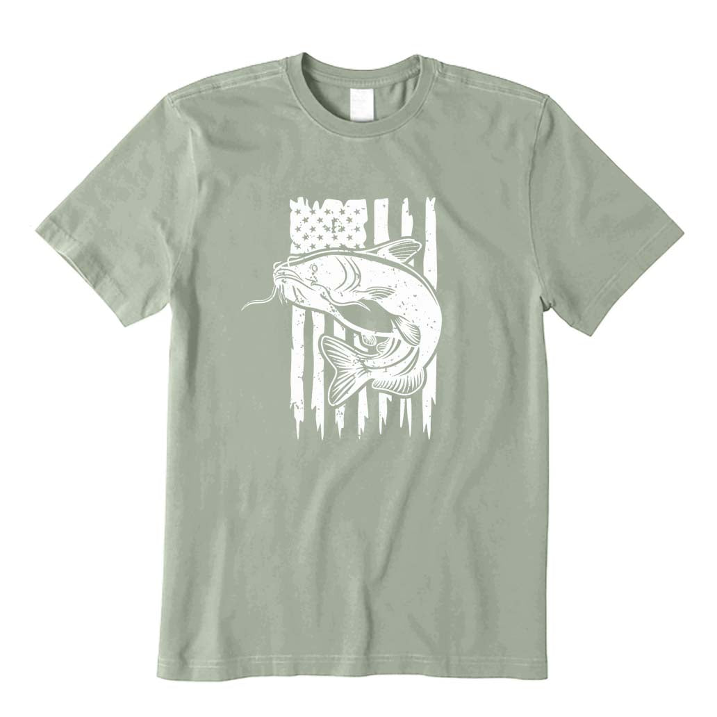 USA Flag Catfish T-Shirt