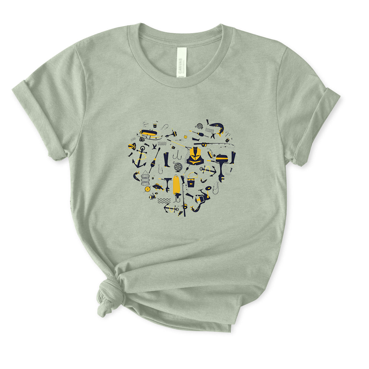 Heart Fishing Collection T-Shirt for Women
