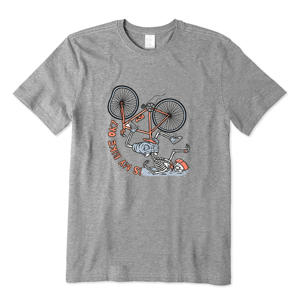 Is My Bike Ok Skeleton Biker T-shirt