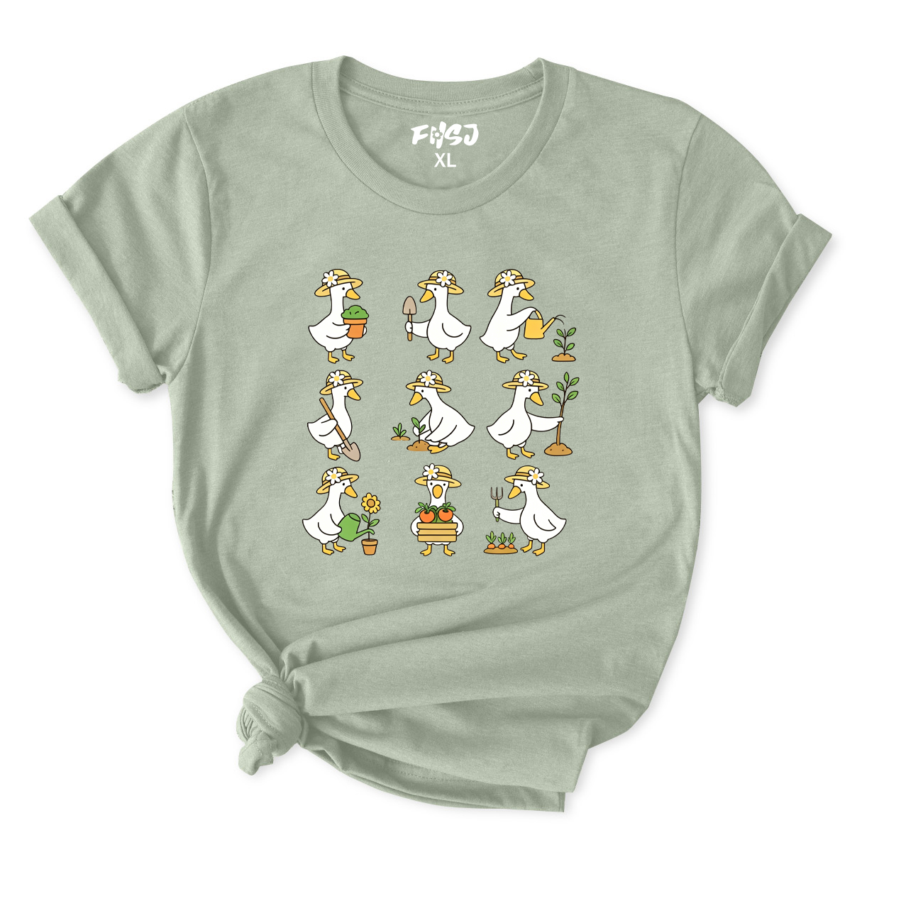 Cute Goose Gardening T-Shirt for Women