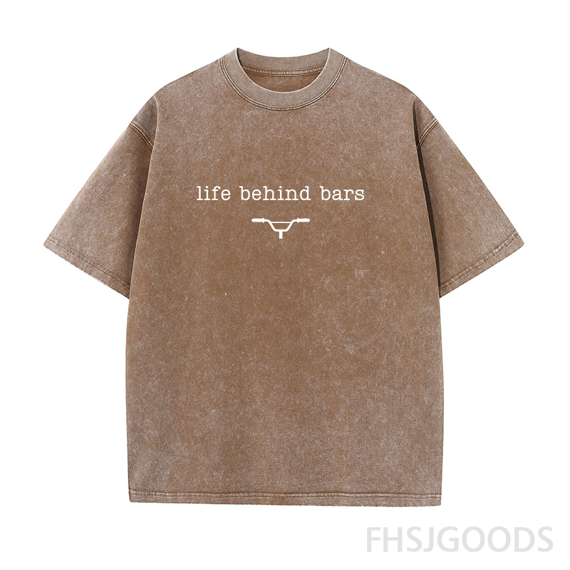 Life Behind Bars Cycling Unisex Distressed T-Shirt
