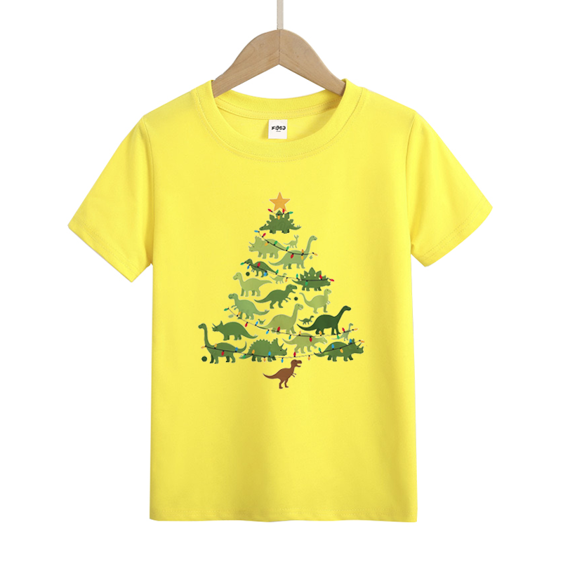 Dinosaurs Christmas Tree Kids T-Shirt