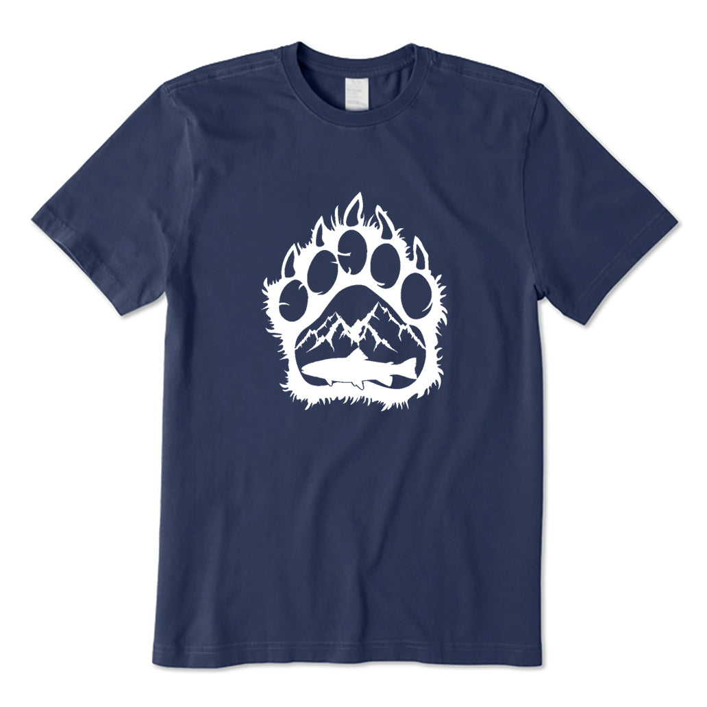 Fishing Landscape and Dog Paws T-Shirt