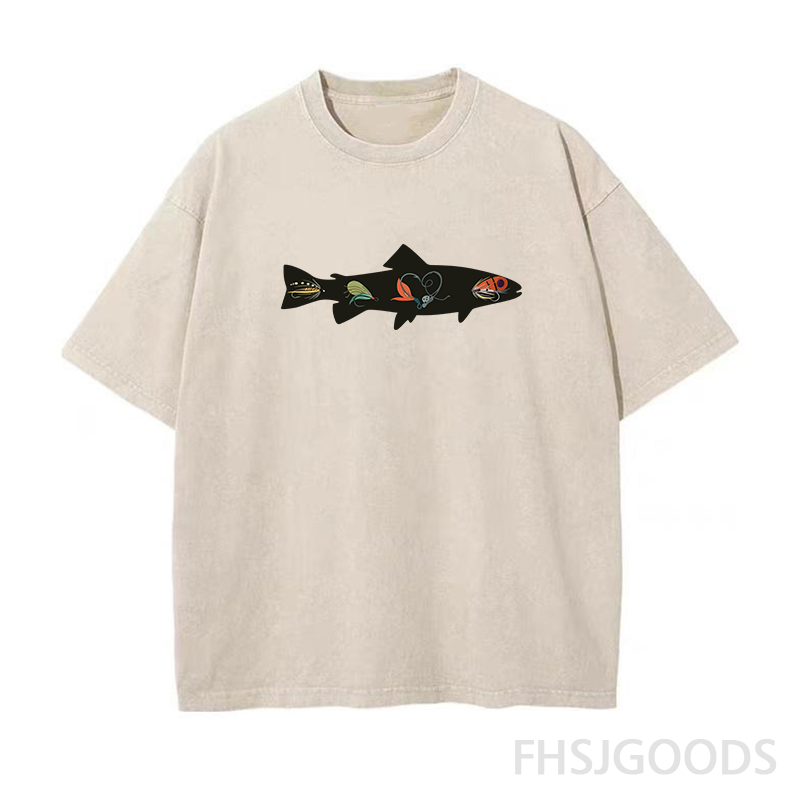 Trout Fishing Unisex Distressed T-Shirt