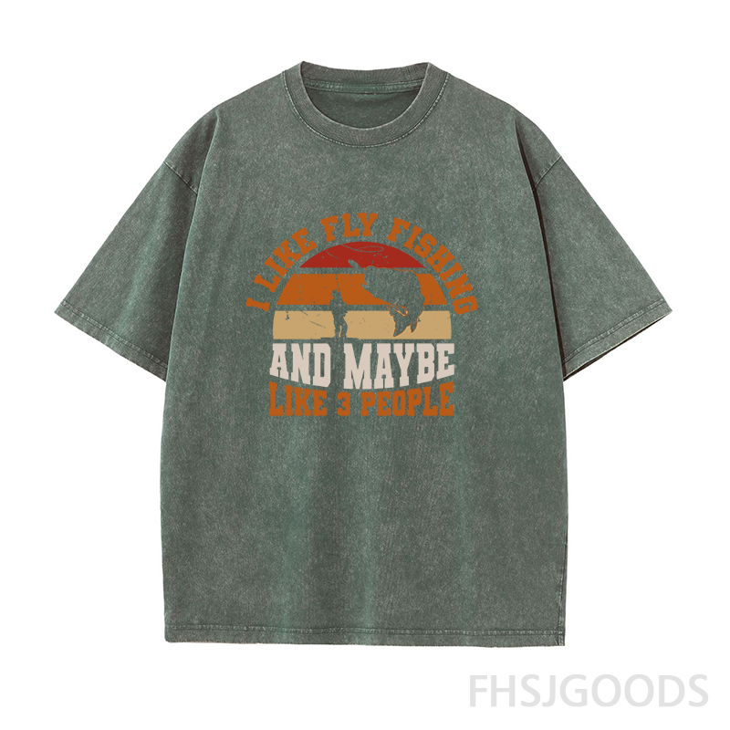 I Like Fly Fishing and Maybe Like 3 People Unisex Distressed T-Shirt