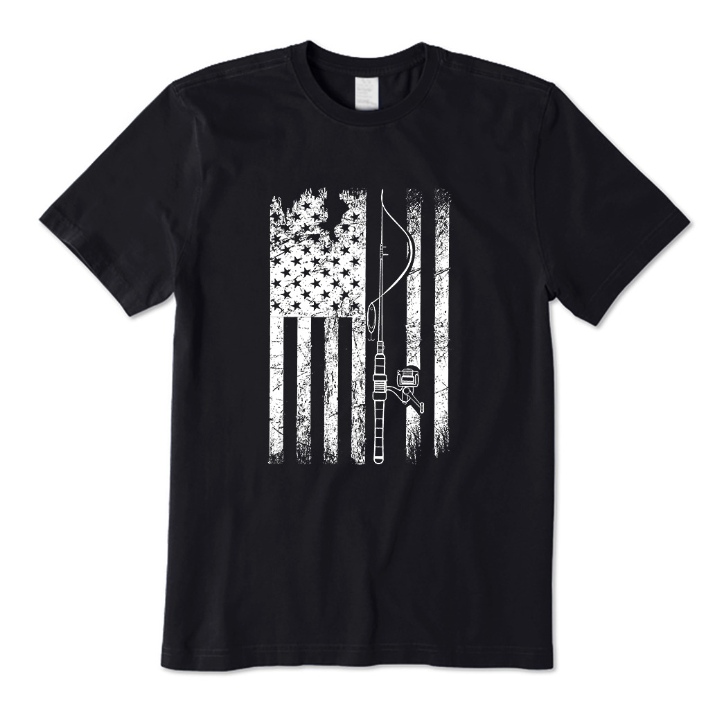 USA Fishing Flag T-Shirt