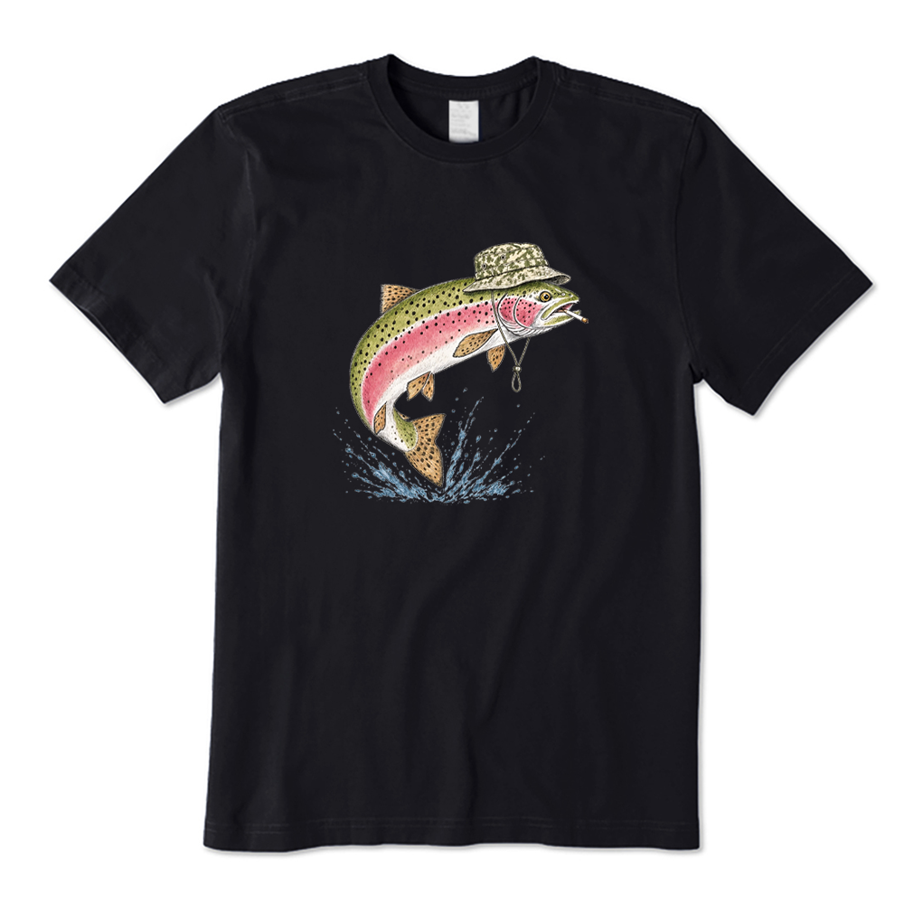 Rainbow Trout Smoking Cigarette T-Shirt