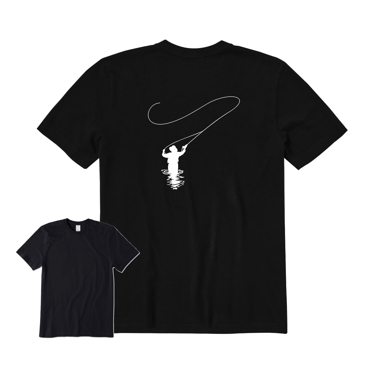 Fly Fishing Back Graphic T-Shirt