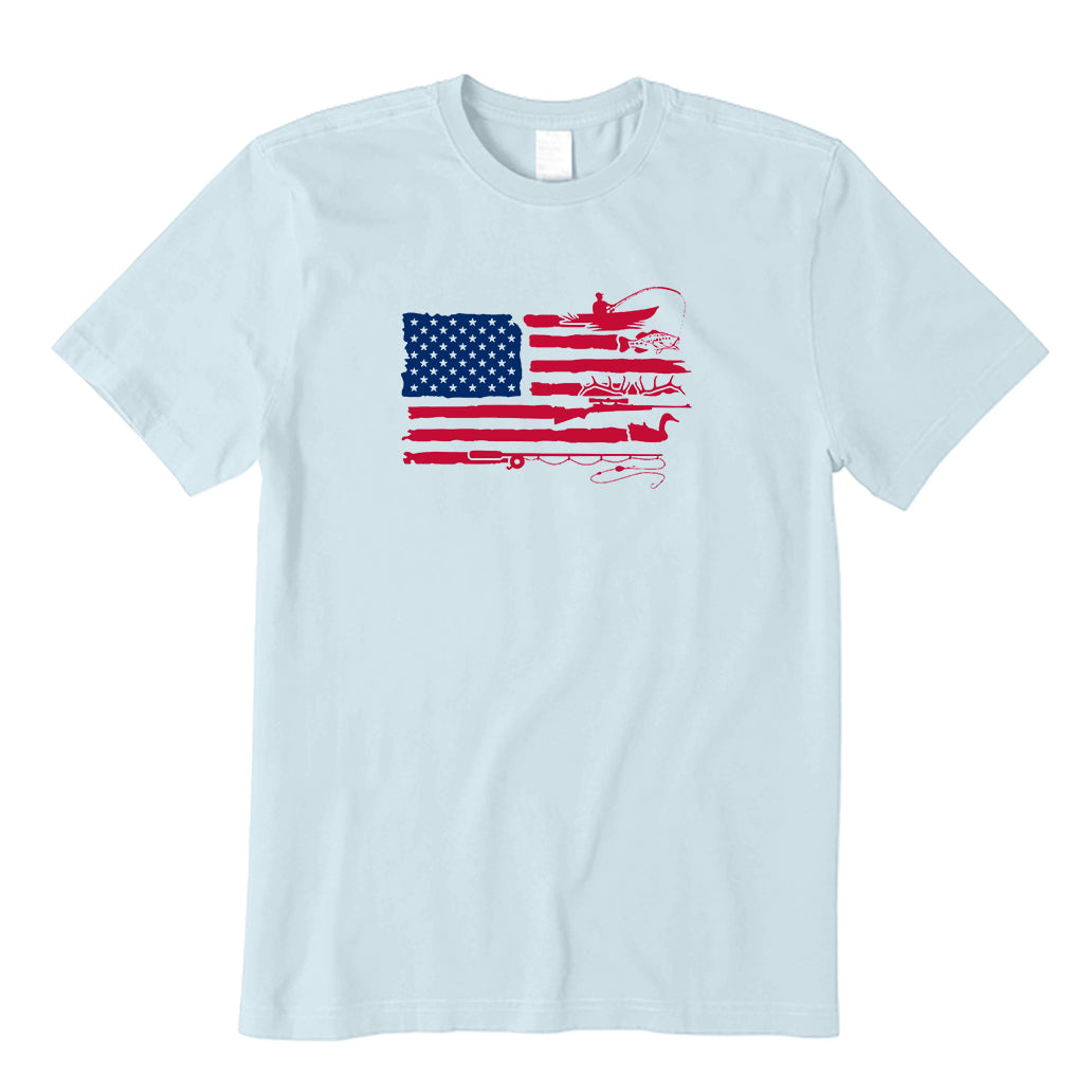 Fishing and Hunting Flag T-Shirt