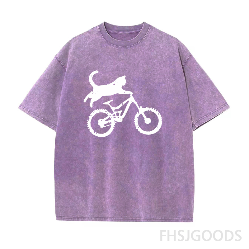 Meowntain Cat Unisex Distressed T-Shirt
