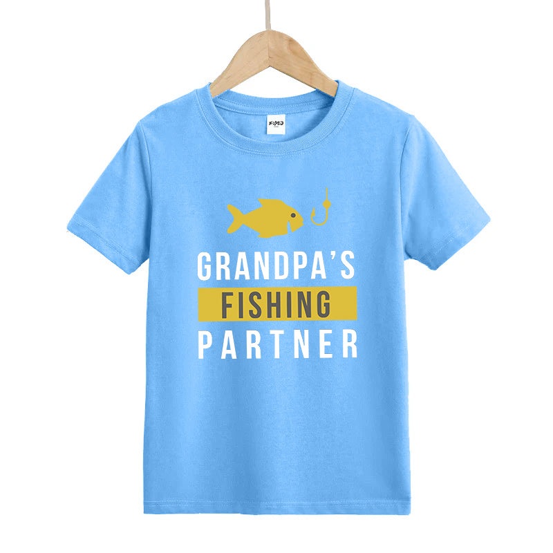 Grandpa’s Fishing Partner Kid's T-Shirts