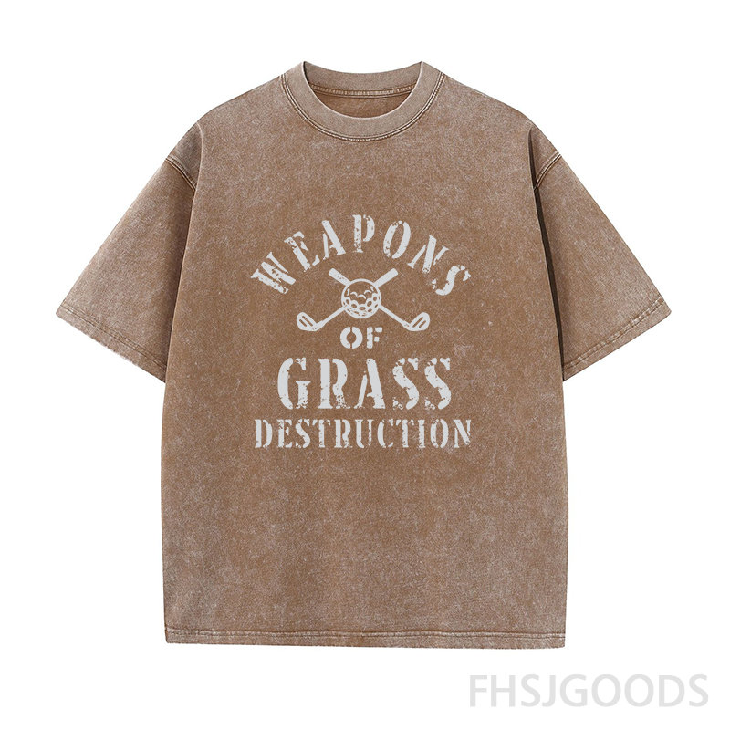 Weapons of Grass Destruction Golf Unisex Distressed T-Shirt