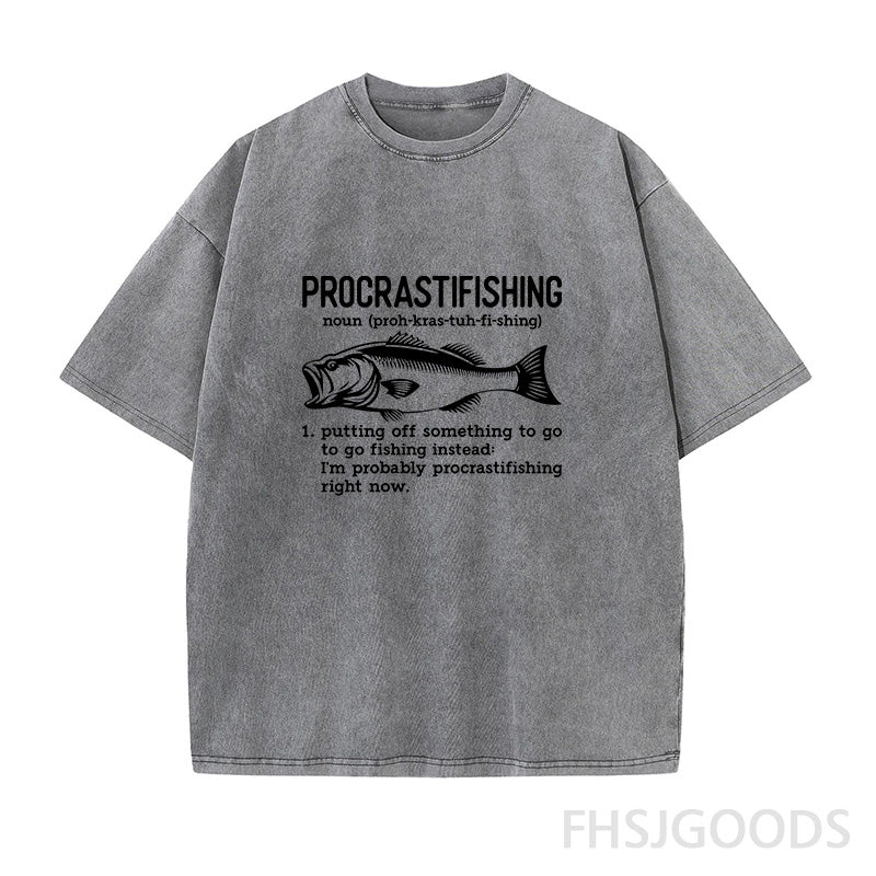 Procrastifishing Definition Unisex Distressed T-Shirt
