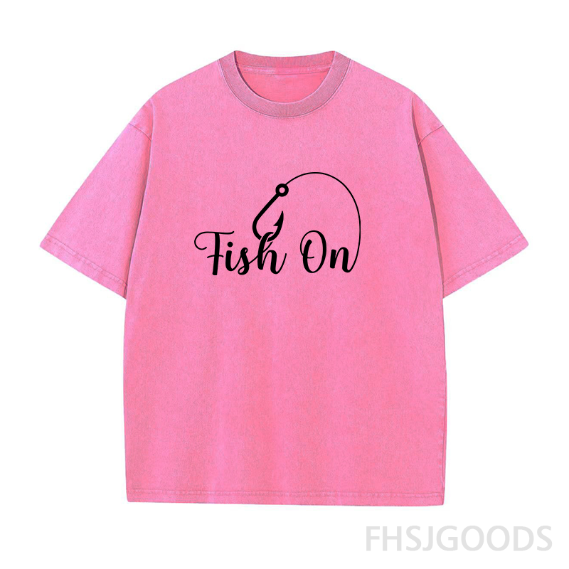 Fish On Fishing Unisex Distressed T-Shirt