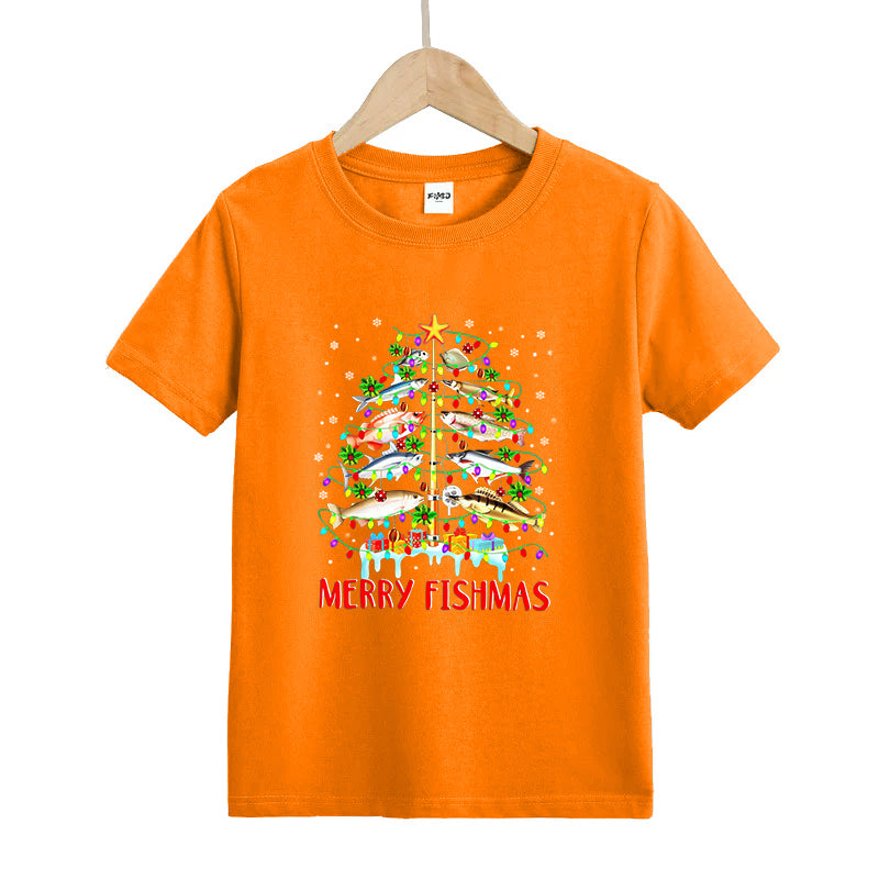 Merry Fishmas Kid's T-Shirts