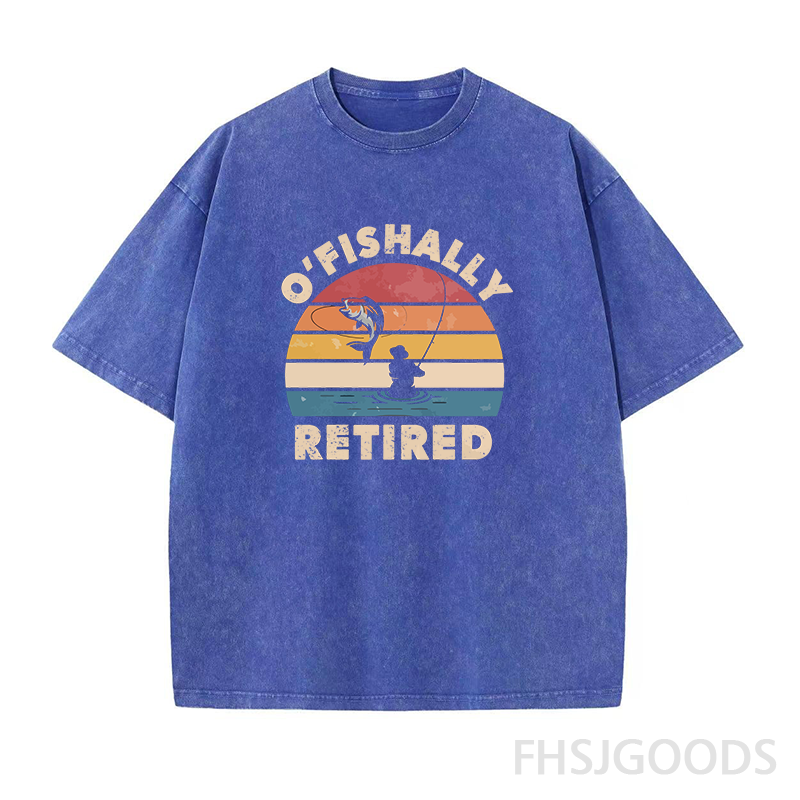 O'fishally Retired Unisex Distressed T-Shirt