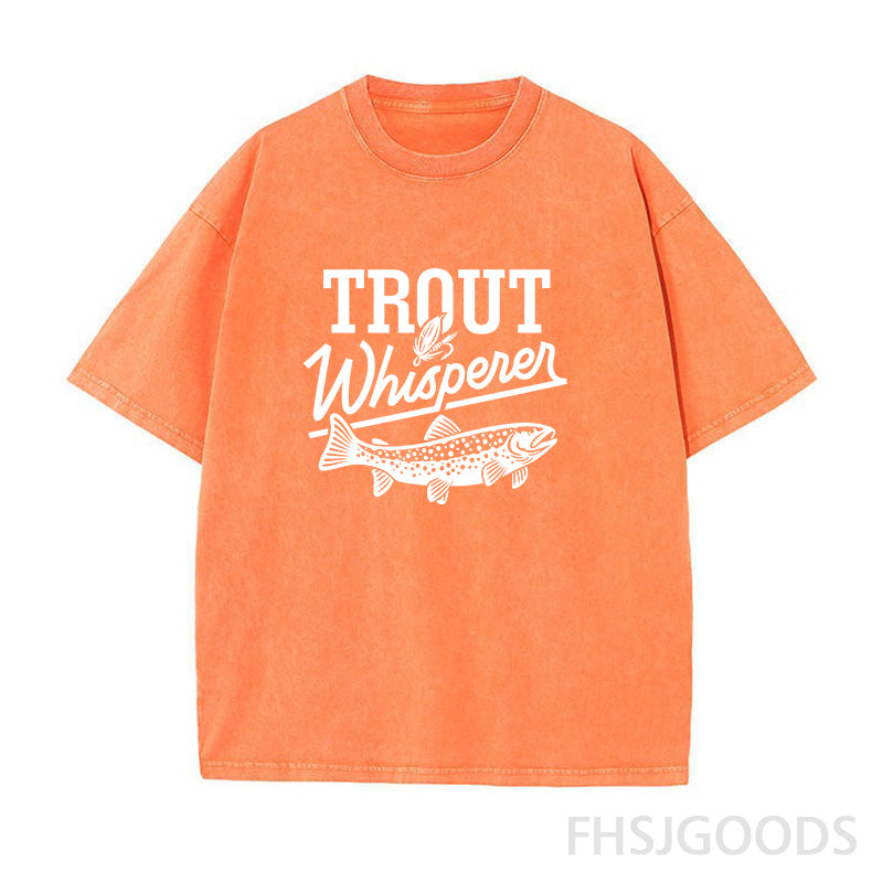 Trout Whisperer Fly Fishing Unisex Distressed T-Shirt