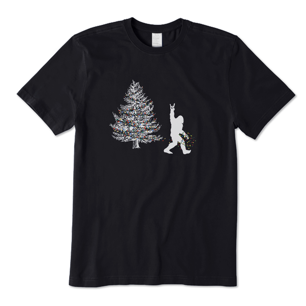 Bigfoot Christmas Tree Lighting T-Shirt