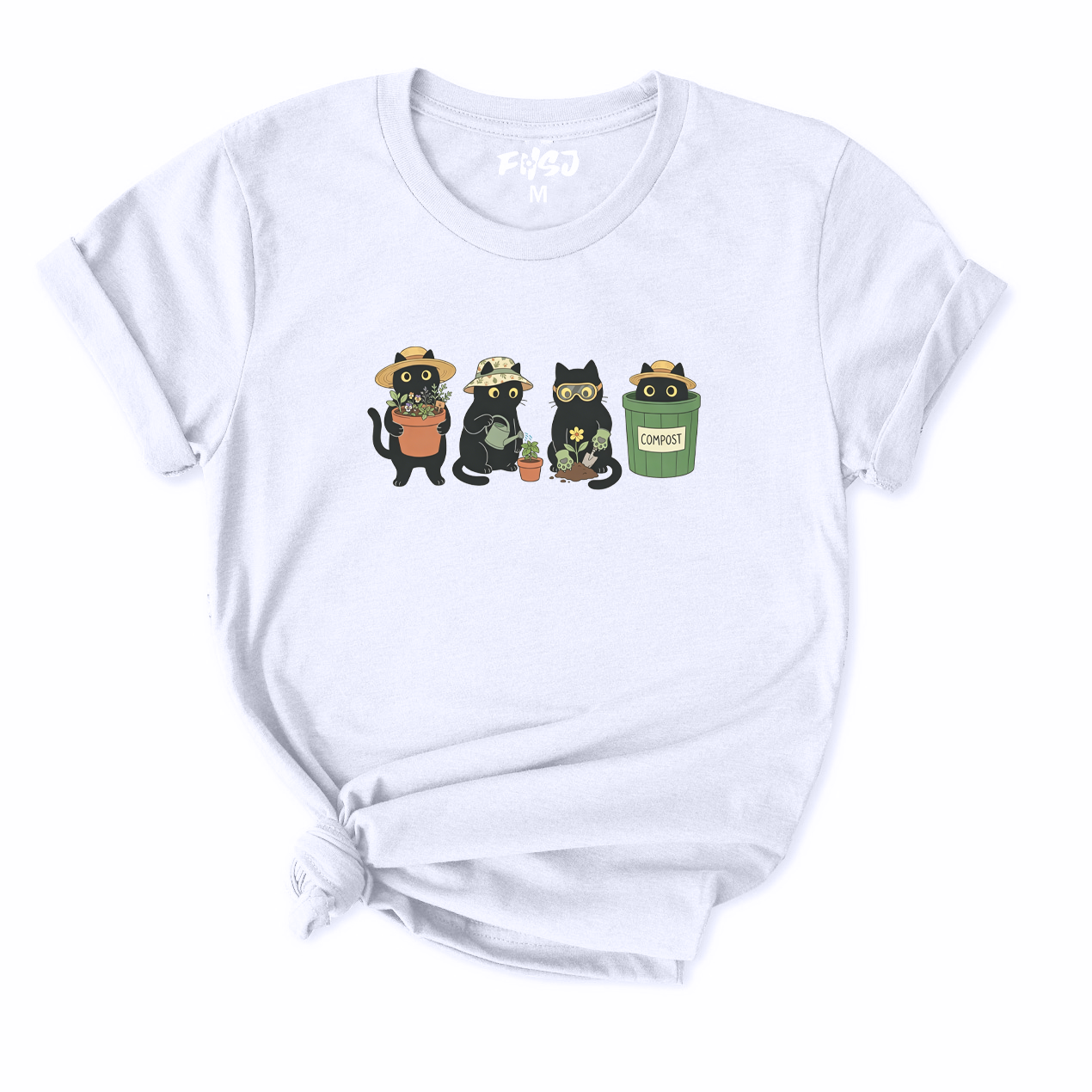 Cute Cat Gardeners T-Shirt for Women