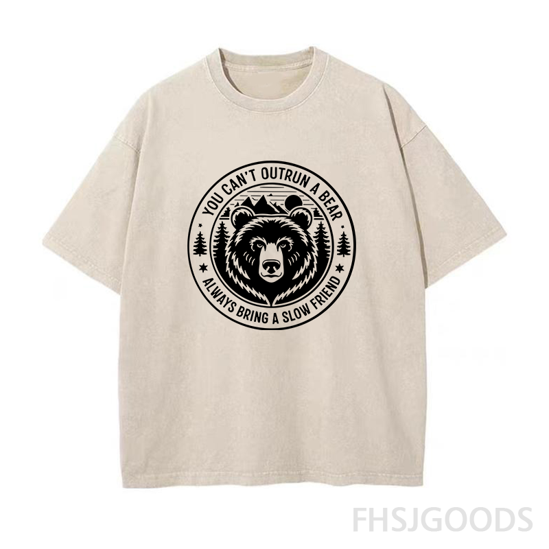 You Can't Outrun A Bear Unisex Distressed T-Shirt