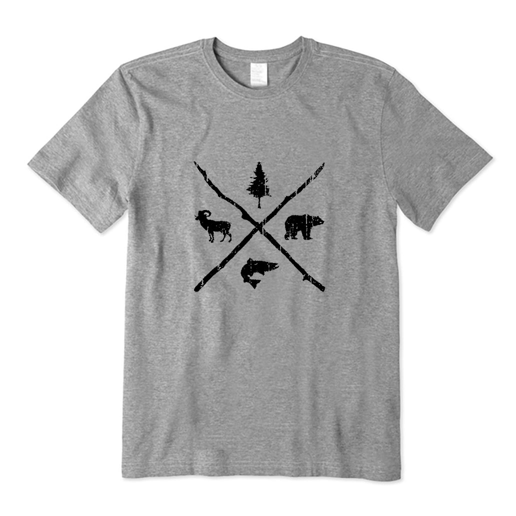 Pine Bear Trout Bighorn Nature T-Shirt