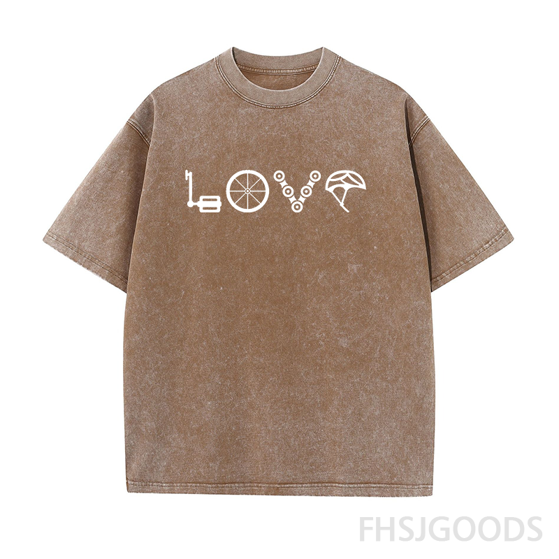 Love Bicycle Rider Unisex Distressed T-Shirt