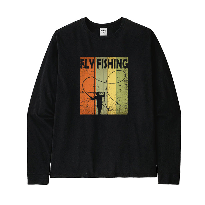 Vintage Fly Fishing Long Sleeve T-Shirt