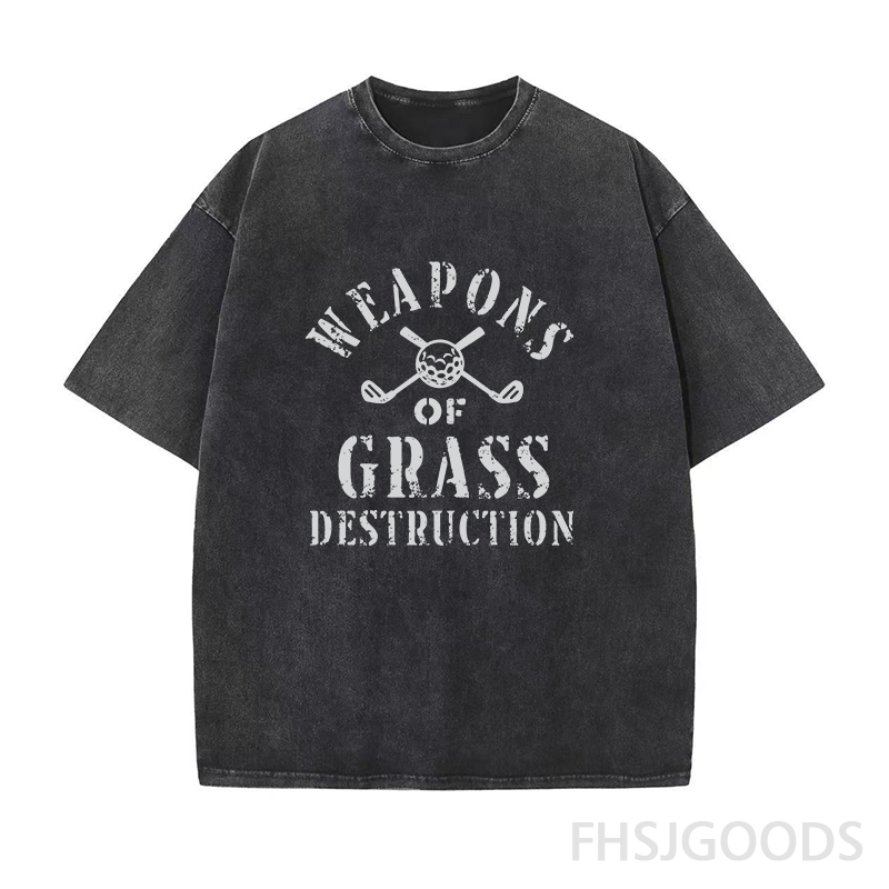 Weapons of Grass Destruction Golf Unisex Distressed T-Shirt
