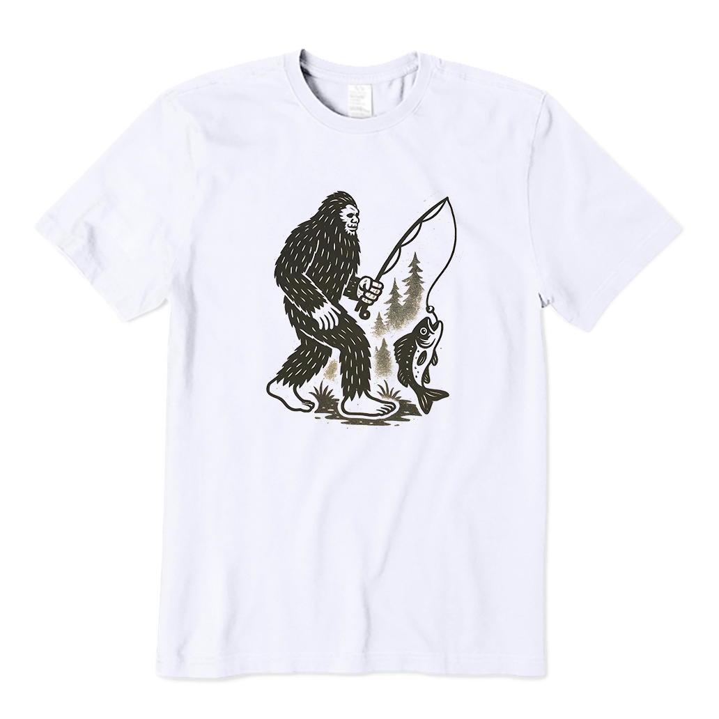 Bigfoot Fishing T-Shirt