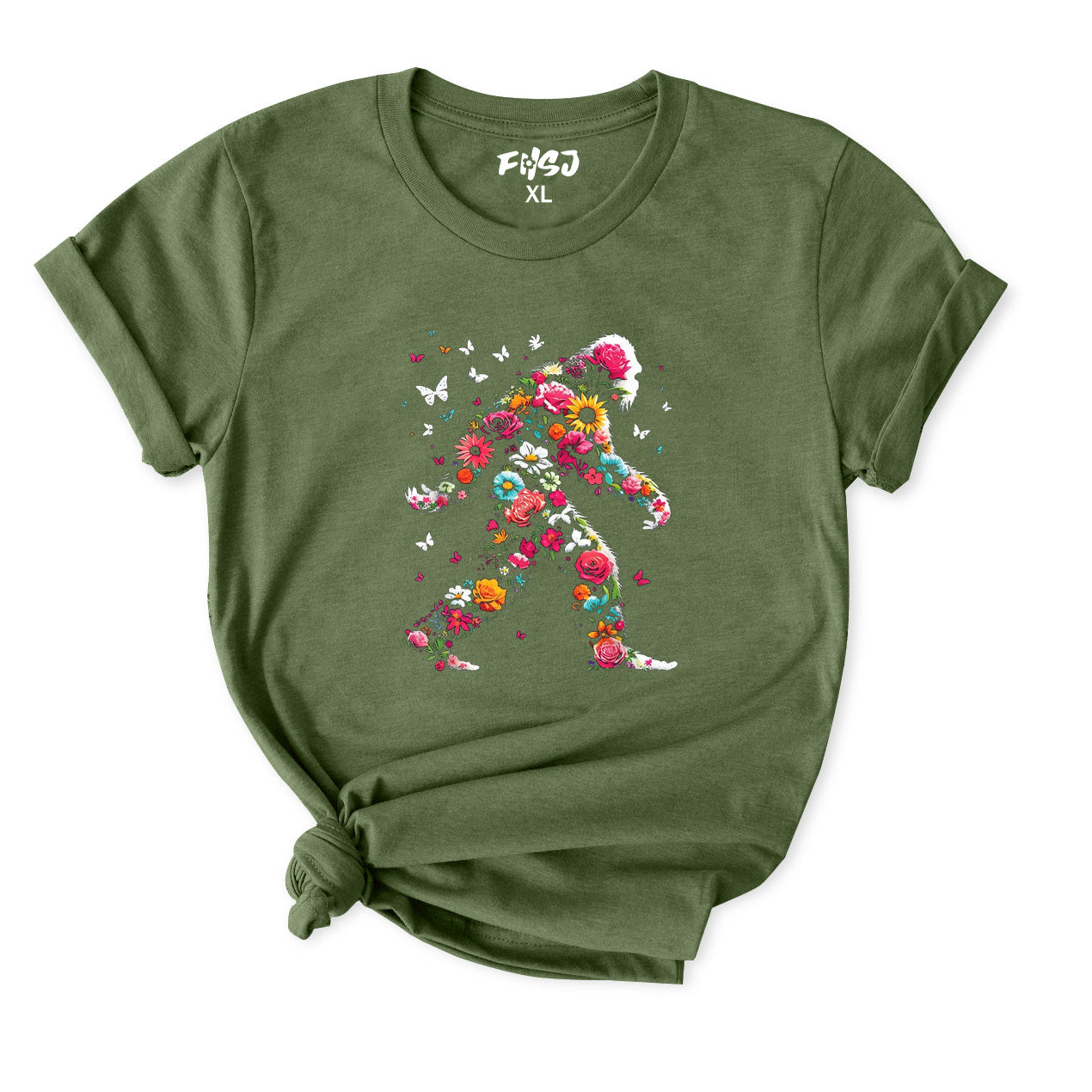 Floral Forest Bigfoot T-Shirt for Women