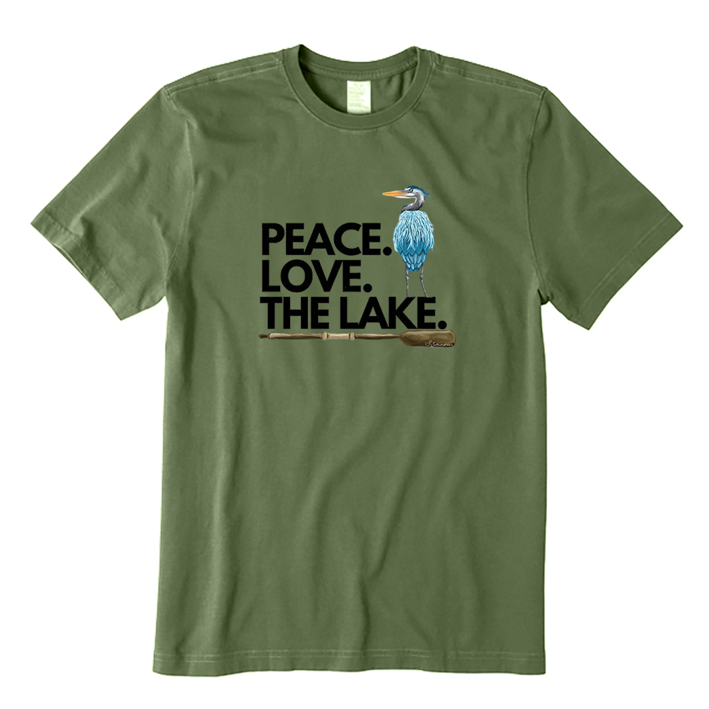 Peace Love The Lake Blue Herring T-Shirt