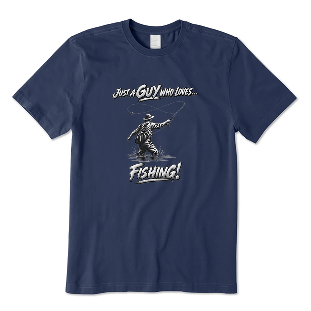Just A Guy Who Loves Fishing Graphic T-Shirt