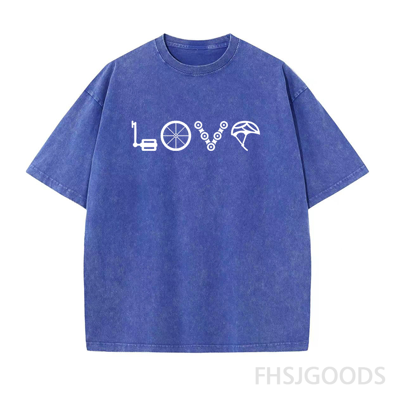 Love Bicycle Rider Unisex Distressed T-Shirt