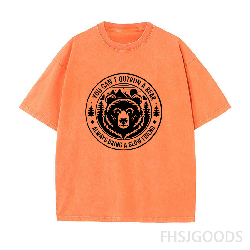 You Can't Outrun A Bear Unisex Distressed T-Shirt