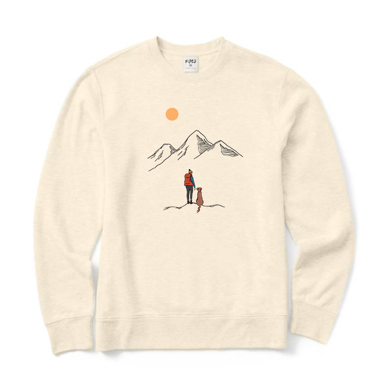 Mountain Hiking Crewneck Sweatshirt