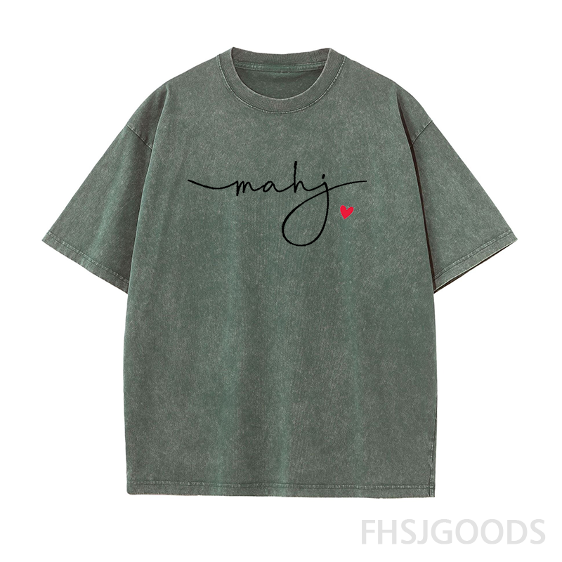 MahJong with Heart Unisex Distressed T-Shirt