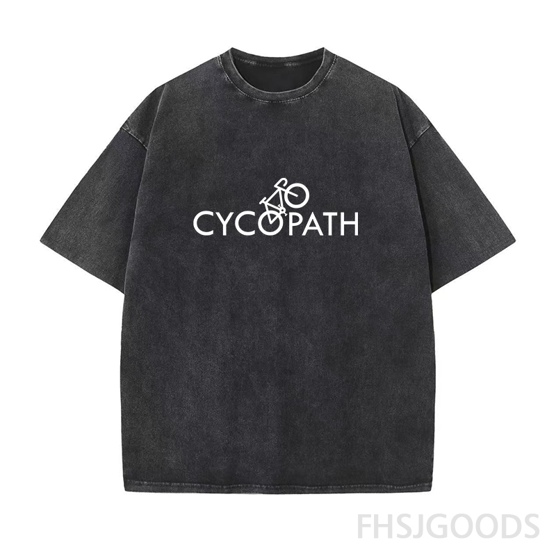 Cycopath Funny Biking Unisex Distressed T-Shirt