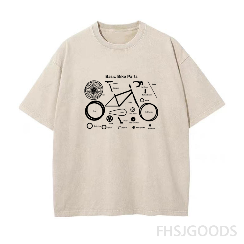 Bike Parts Unisex Distressed T-Shirt