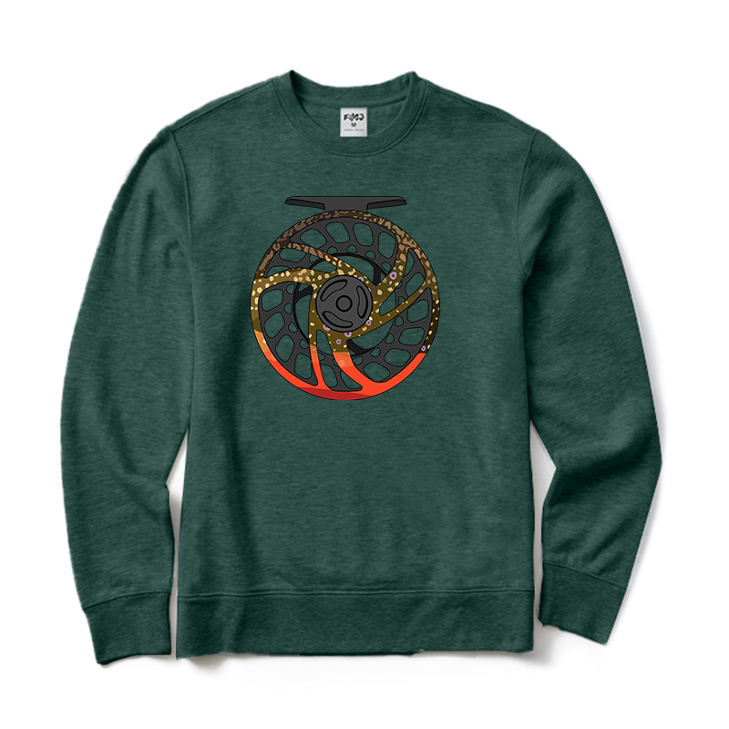 Brook Trout Reel Crewneck Sweatshirt