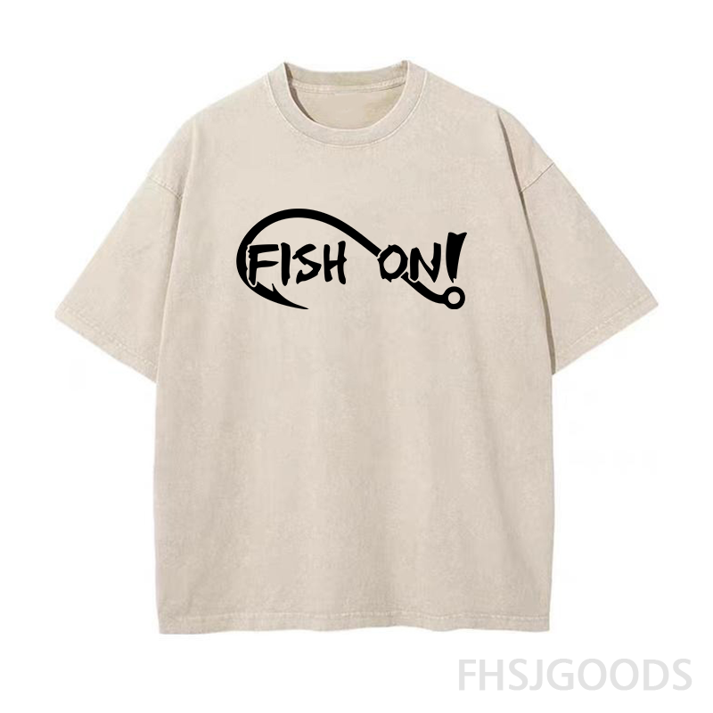 Fish On Fishing Unisex Distressed T-Shirt