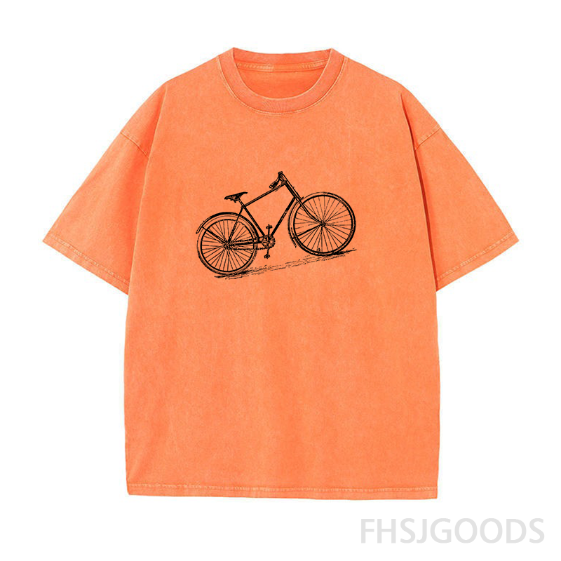Bicycle Unisex Distressed T-Shirt