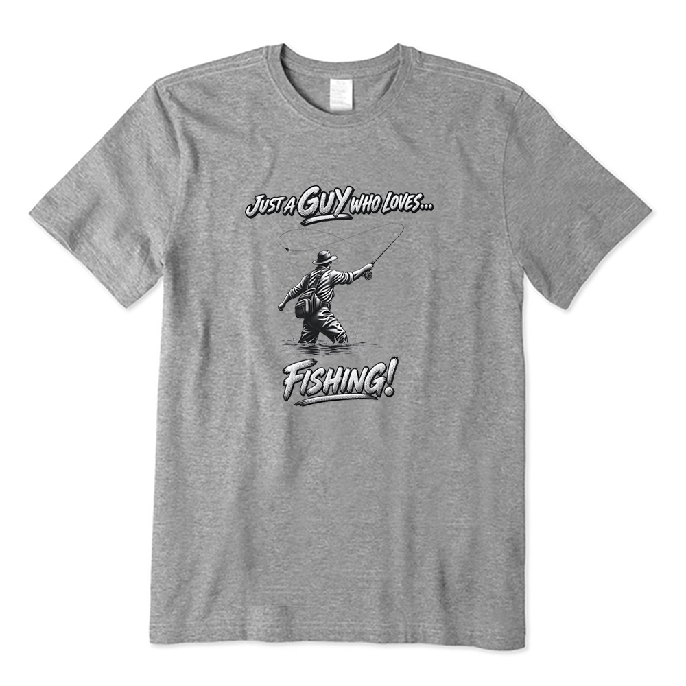 Just A Guy Who Loves Fishing Graphic T-Shirt