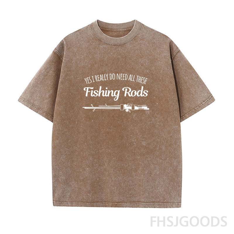 Yes I Really Do Need All These Fishing Rods Unisex Distressed T-Shirt