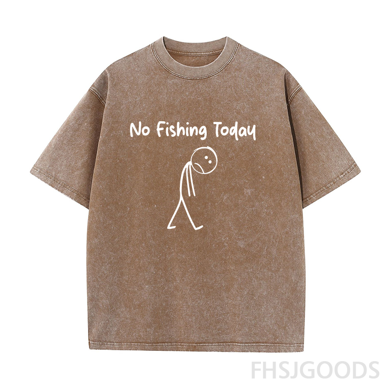 No Fishing Today Unisex Distressed T-Shirt