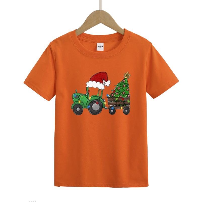 Christmas Tractor Kids T-Shirt