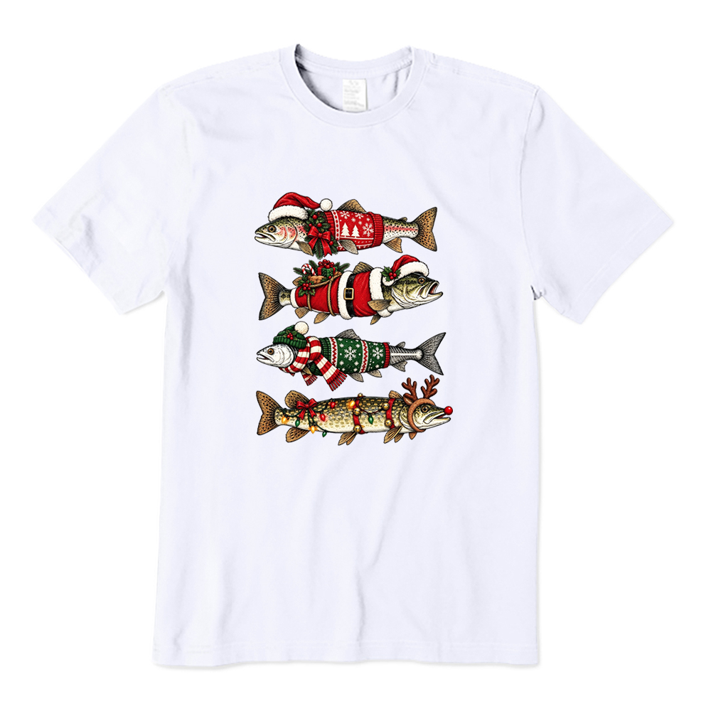 Christmas Trout Fishing T-Shirt