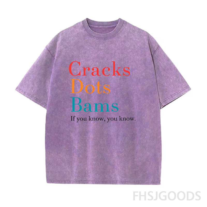Cracks Dots Bams If You Know You Know Mahjong Unisex Distressed T-Shirt