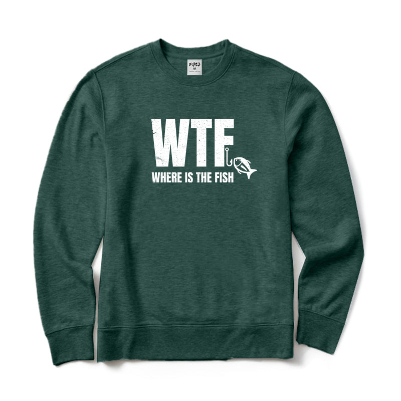 WTF Where Is The Fish Crewneck Sweatshirt