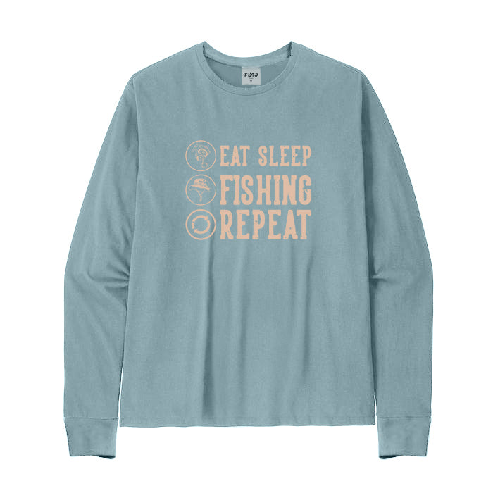 Eat Sleep Fishing Repeat Long Sleeve T-Shirt